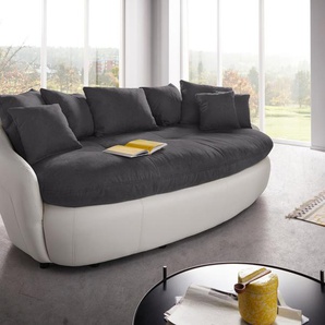 Big-Sofa INOSIGN Aruba Sofas Gr. B/H/T: 238 cm x 79 cm x 140 cm, Microfaser-Feinstruktur, schwarz (black, weiß) XXL Sofas grosszügiges, gemütliches Megasofa