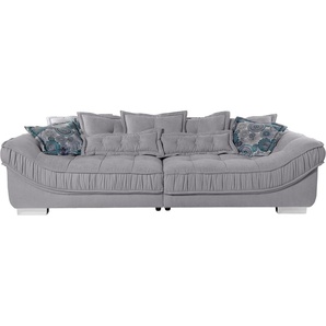 Big-Sofa INOSIGN Diwan Sofas Gr. B/H/T: 300 cm x 68 cm x 119 cm, Struktur fein, grau (hellgrau) XXL Sofas Breite 300 cm, lose Zier- und Rückenkissen