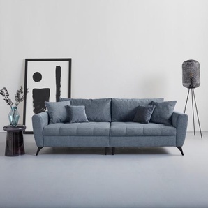 Big-Sofa INOSIGN Lörby Sofas Gr. B/H/T: 264 cm x 90 cm x 107 cm, Aqua Clean Pascha, Aqua Clean Pascha, blau (blaugrau) XXL Sofas