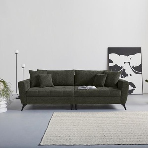 Big-Sofa INOSIGN Lörby Sofas Gr. B/H/T: 264 cm x 90 cm x 107 cm, Struktur weich, Struktur weich, grün XXL Sofas auch mit Aqua clean-Bezug, feine Steppung im Sitzbereich, lose Kissen