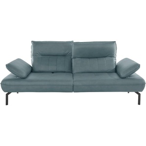 Big-Sofa INOSIGN Marino Sofas Gr. B/H/T: 226 cm x 96 cm x 107 cm, Luxus-Microfaser Lederoptik, Mit Armfunktion, Rückenfunktion und Sitztiefenverstellung, grau XXL Sofas Armteil- und Rückenverstellung, wahlweise mit Sitztiefenverstellung