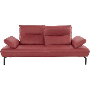 Big-Sofa INOSIGN Marino Sofas Gr. B/H/T: 226 cm x 96 cm x 107 cm, Luxus-Microfaser Lederoptik, Mit Armfunktion, Rückenfunktion und Sitztiefenverstellung, rot XXL Sofas Armteil- und Rückenverstellung, wahlweise mit Sitztiefenverstellung