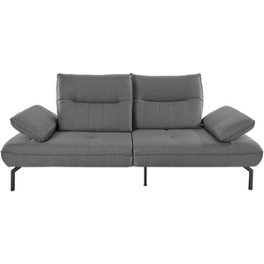 Big-Sofa INOSIGN Marino Sofas Gr. B/H/T: 226 cm x 96 cm x 107 cm, Struktur fein, Mit Armfunktion, Rückenfunktion und Sitztiefenverstellung, grau XXL Sofas Armteil- und Rückenverstellung, wahlweise mit Sitztiefenverstellung