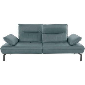 Big-Sofa INOSIGN Marino Sofas Gr. B/H/T: 226 cm x 96 cm x 107 cm, Lu x us-Microfaser Lederoptik, Mit Armfunktion, Rückenfunktion und Sitztiefenverstellung, grau XXL Sofas Armteil- und Rückenverstellung, wahlweise mit Sitztiefenverstellung