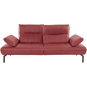 Big-Sofa INOSIGN Marino Sofas Gr. B/H/T: 226 cm x 96 cm x 107 cm, Lu x us-Microfaser Lederoptik, Mit Armfunktion, Rückenfunktion und Sitztiefenverstellung, rot XXL Sofas Armteil- und Rückenverstellung, wahlweise mit Sitztiefenverstellung