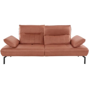 Big-Sofa INOSIGN Marino Sofas Gr. B/H/T: 226 cm x 96 cm x 107 cm, Lu x us-Microfaser Lederoptik, Mit Armfunktion und Rückenfunktion, braun (cognac) XXL Sofas