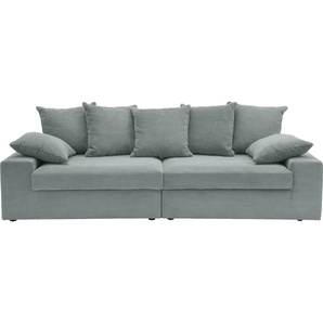 Big-Sofa INOSIGN Sassari Sofas Gr. B/H/T: 250 cm x 76 cm x 103 cm, Cord, Big-Sofa 2-Sitzer-2-Sitzer, blau (aqua) XXL Sofas