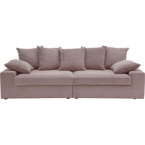 Big-Sofa INOSIGN Sassari Sofas Gr. B/H/T: 250 cm x 76 cm x 103 cm, Cord, Big-Sofa 2-Sitzer-2-Sitzer, rosa XXL Sofas