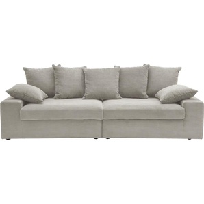 Big-Sofa INOSIGN Sassari Sofas Gr. B/H/T: 250 cm x 76 cm x 103 cm, Cord, Big-Sofa 2-Sitzer-2-Sitzer, silberfarben (silber) XXL Sofas