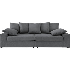 Big-Sofa INOSIGN Sassari Sofas Gr. B/H/T: 250 cm x 76 cm x 103 cm, Microfaser, Big-Sofa 2-Sitzer-2-Sitzer, grau (anthrazit) XXL Sofas
