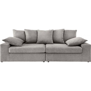 Big-Sofa INOSIGN Sassari Sofas Gr. B/H/T: 250 cm x 76 cm x 103 cm, Microfaser, Big-Sofa 2-Sitzer-2-Sitzer, grau (hellgrau) XXL Sofas