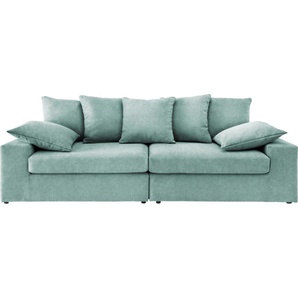Big-Sofa INOSIGN Sassari Sofas Gr. B/H/T: 250 cm x 76 cm x 103 cm, Microfaser, Big-Sofa 2-Sitzer-2-Sitzer, grün (mint) XXL Sofas