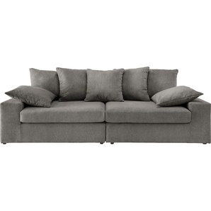 Big-Sofa INOSIGN Sassari Sofas Gr. B/H/T: 250 cm x 76 cm x 103 cm, Struktur, Big-Sofa 2-Sitzer-2-Sitzer, grau (grau, braun) XXL Sofas