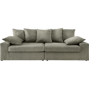 Big-Sofa INOSIGN Sassari Sofas Gr. B/H/T: 250 cm x 76 cm x 103 cm, Struktur, Big-Sofa 2-Sitzer-2-Sitzer, grün XXL Sofas