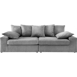 Big-Sofa INOSIGN Sassari Sofas Gr. B/H/T: 250 cm x 76 cm x 103 cm, Struktur, Big-Sofa 2-Sitzer-2-Sitzer, silberfarben (silber) XXL Sofas
