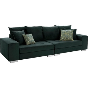 Big-Sofa INOSIGN Vale Sofas Gr. B/H/T: 277 cm x 88 cm x 107 cm, Samtvelours, grün XXL Sofas