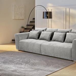 Big-Sofa JOCKENHÖFER GRUPPE Gulliver, grau (hellgrau), B:298cm T:137cm, Korpus: 100% Polyester, Kissen: 100% Polyester, Sofas, mit Federkernpolsterung für kuscheligen, angenehmen Sitzkomfort, Topseller