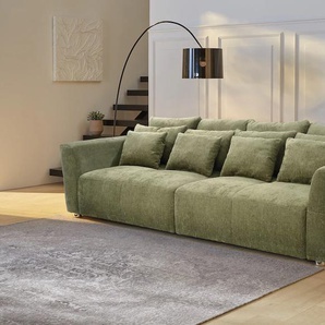 Big-Sofa JOCKENHÖFER GRUPPE Gulliver, grün, B:298cm T:137cm, Korpus: 100% Polyester, Kissen: 100% Polyester, Sofas, mit Federkernpolsterung für kuscheligen, angenehmen Sitzkomfort, Topseller