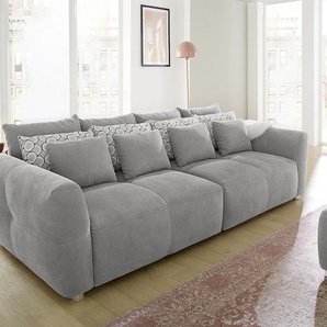 Big-Sofa JOCKENHÖFER GRUPPE Gulliver, grau (hellgrau), B:298cm T:137cm, Korpus: 92% Polyester, 8% Nylon, Kissen: 57% Polyester, 43% Baumwolle, Sofas, mit Federkernpolsterung für kuscheligen, angenehmen Sitzkomfort, Topseller