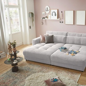 Big-Sofa Joseli Grau Cordstoff Zuri 292 x 90 x 194cm Gleichschenklig Modern