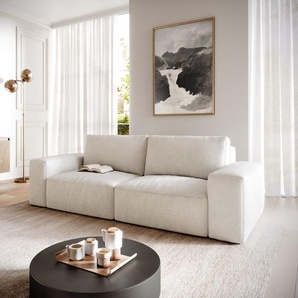 Big-Sofa Lanzo 230x95 cm Bouclé Creme-Weiß, Big Sofas