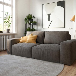 Big-Sofa Lanzo L 260x110 cm Mikrofaser Khakibraun, Big Sofas