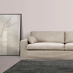 Big-Sofa LEGER HOME BY LENA GERCKE Sölve Sofas Gr. B/H/T: 274 cm x 86 cm x 98 cm, Material, beige (creme) XXL Sofas