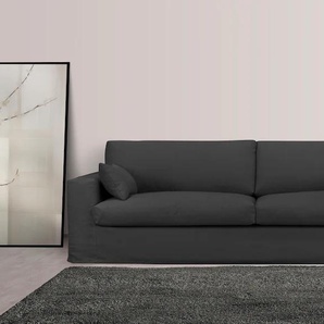 Big-Sofa LEGER HOME BY LENA GERCKE Sölve Sofas Gr. B/H/T: 274 cm x 86 cm x 98 cm, Material, grau (anthrazit) XXL Sofas mit optischer Husse, weicher Sitzkomfort