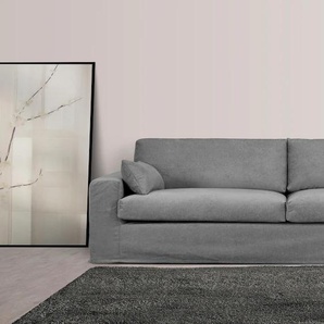 Big-Sofa LEGER HOME BY LENA GERCKE Sölve Sofas Gr. B/H/T: 274 cm x 86 cm x 98 cm, Struktur, grau XXL Sofas