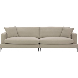 Big-Sofa LEONIQUE Cozy Sofas Gr. B/H/T: 252 cm x 80 cm x 97 cm, Strukturstoff, beige (dunkelbeige) XXL Sofas