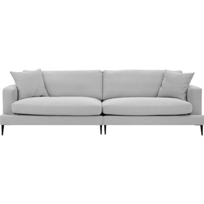 Big-Sofa LEONIQUE Cozy Sofas Gr. B/H/T: 252 cm x 80 cm x 97 cm, Strukturstoff, grau (hellgrau) XXL Sofas