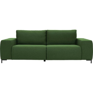 Big-Sofa LOOKS BY WOLFGANG JOOP Looks VI Sofas Gr. B/H/T: 242 cm x 87 cm x 88 cm, Feinstruktur, grün XXL Sofas gerade Linien, in 2 Bezugsqualitäten
