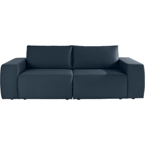 Big-Sofa LOOKS BY WOLFGANG JOOP LooksII Sofas Gr. B/H/T: 242 cm x 87 cm x 89 cm, Struktur fein, blau (dunkelblau) XXL Sofas