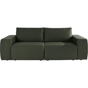 Big-Sofa LOOKS BY WOLFGANG JOOP LooksII Sofas Gr. B/H/T: 242 cm x 87 cm x 89 cm, Struktur fein, grün XXL Sofas