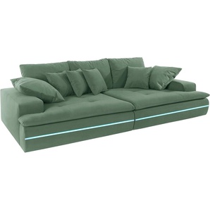 Big-Sofa MR. COUCH Haiti AC Sofas Gr. B/H/T: 260 cm x 85 cm x 142 cm, Aqua Clean Prestige, Mit Kaltschaum-mit RGB, grün (mint) XXL Sofas wahlweise mit Kaltschaum (140kg BelastungSitz) und AquaClean-Stoff
