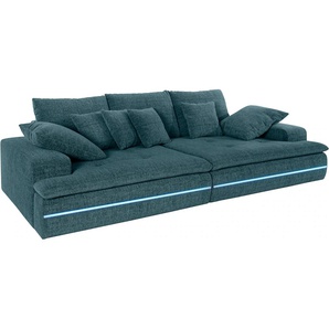 Big-Sofa MR. COUCH Haiti Sofas Gr. B/H/T: 260 cm x 85 cm x 142 cm, Aqua Clean Pascha, Mit Kaltschaum-mit RGB, blau (petrol) XXL Sofas