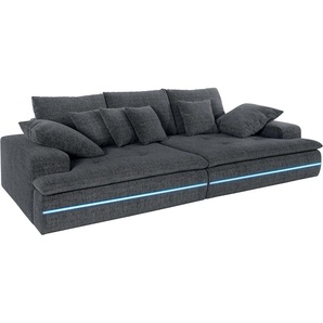 Big-Sofa MR. COUCH Haiti Sofas Gr. B/H/T: 260 cm x 85 cm x 142 cm, Aqua Clean Pascha, Mit RGB, blau (blaugrau) XXL Sofas