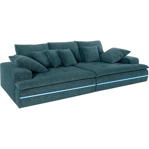 Big-Sofa MR. COUCH Haiti Sofas Gr. B/H/T: 260 cm x 85 cm x 142 cm, Aqua Clean Pascha, Mit RGB, blau (petrol) XXL Sofas