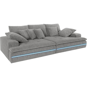 Big-Sofa MR. COUCH Haiti Sofas Gr. B/H/T: 260 cm x 85 cm x 142 cm, Aqua Clean Pascha, Mit RGB, grau (melange) XXL Sofas