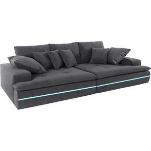 Big-Sofa MR. COUCH Haiti Sofas Gr. B/H/T: 260 cm x 85 cm x 142 cm, Aqua Clean Prestige, Mit Kaltschaum-mit RGB, grau (stone) XXL Sofas