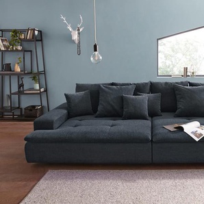 Big-Sofa MR. COUCH Haiti Sofas Gr. B/H/T: 300 cm x 85 cm x 142 cm, Aqua Clean Pascha, Mit Kaltschaum-Ohne Funktion, blau (blaugrau) XXL Sofas