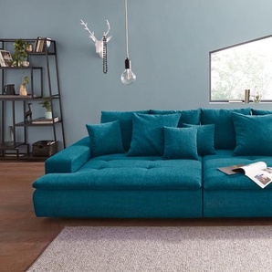 Big-Sofa MR. COUCH Haiti Sofas Gr. B/H/T: 300 cm x 85 cm x 142 cm, Aqua Clean Pascha, Mit Kaltschaum-Ohne Funktion, blau (petrol) XXL Sofas