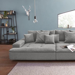 Big-Sofa MR. COUCH Haiti Sofas Gr. B/H/T: 300 cm x 85 cm x 142 cm, Aqua Clean Pascha, Mit Kaltschaum-Ohne Funktion, grau (melange) XXL Sofas