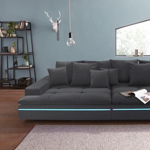 Big-Sofa MR. COUCH Haiti Sofas Gr. B/H/T: 300 cm x 85 cm x 142 cm, Aqua Clean Prestige, Mit Kaltschaum-mit RGB, grau (stone) XXL Sofas