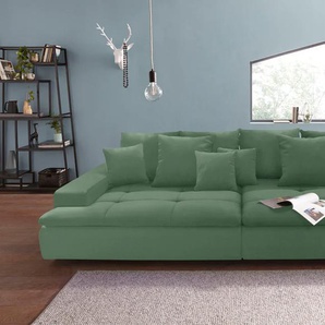 Big-Sofa MR. COUCH Haiti Sofas Gr. B/H/T: 300 cm x 85 cm x 142 cm, Aqua Clean Prestige, Mit Kaltschaum-Ohne Funktion, grün (mint) XXL Sofas