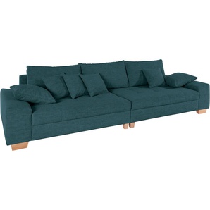 Big-Sofa MR. COUCH Nikita Sofas Gr. B/H/T: 300 cm x 86 cm x 118 cm, Aqua Clean Pascha, Mit Kaltschaum, blau (petrol) XXL Sofas
