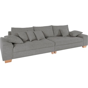 Big-Sofa MR. COUCH Nikita Sofas Gr. B/H/T: 300 cm x 86 cm x 118 cm, Aqua Clean Pascha, Mit Kaltschaum, grau (melange) XXL Sofas