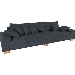 Big-Sofa MR. COUCH Nikita Sofas Gr. B/H/T: 300 cm x 86 cm x 118 cm, Aqua Clean Pascha, ohne Kaltschaum, blau (blaugrau) XXL Sofas