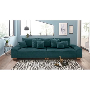 Big-Sofa MR. COUCH Nikita Sofas Gr. B/H/T: 300 cm x 86 cm x 118 cm, Aqua Clean Pascha, ohne Kaltschaum, blau (petrol) XXL Sofas