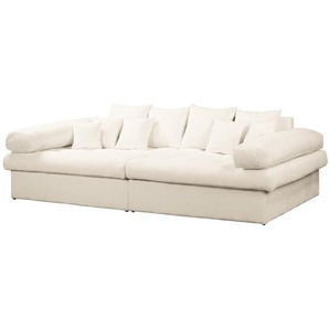 Big-Sofa Weiß Bouclé Stoff Cady 278 x 77 x 136cm Industrial